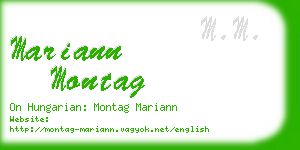 mariann montag business card